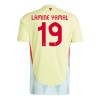 Maillot de Supporter Espagne Lamine Yamal 19 Extérieur Euro 2024 Pour Homme